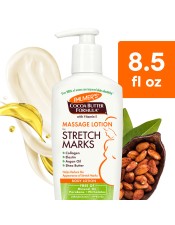 Benefits:

Pregnancy body lotion for all over body use
Keeps skin soft and supple so it can stretch more easily
Helps reduce the appearance of stretch marks
Free of mineral oil, parabens, phthalates, fragrance allergens and dyes
Hypoallergenic, suitable for sensitive skin and dermatologist approved

 
Palmer's Cocoa Butter Formula Massage Lotion helps visibly improve skin elasticity and reduce the appearance of stretch marks. Pure Cocoa Butter and Shea Butter, Natural Oils, Collagen, Elastin, and Lutein keep skin moisturized and supple for 48 hours allowing skin to stretch more easily. Widely recommended for stretch marks during and after pregnancy or weight fluctuation. This non-greasy lotion is ideal for all over body use, in place of your regular moisturizer.
Over 98% of women saw improved skin elasticity, texture and tone.**Based on an 8 week in-home trial by 102 female panelists aged 18 to 49