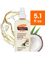 Benefits:

Hydrates & Replenishes skin with natural Coconut Oil and Green Coffee for visibly healthy-looking, radiant skin
48 Hour moisture 
Vegan Friendly - No animal ingredients or testing
Free of Parabens, Phathalates, Mineral Oil, Dyes
Ethically & sustainably sourced ingredients
America's #1 Coconut Oil Body Care Brand and #1 Body Oil Brand
Fair Trade Certified Organic Extra Virgin Coconut Oil
Works well layering with Palmer's Coconut Body Lotion and Balm
Non-greasy formula can be used in shower, bath or on dry skin
Dermatologist Approved

 
Hydrate and Replenish skin with Palmer's Coconut Oil Formula Body Oil, crafted with antioxidant-rich Extra Virgin Coconut Oil and Green Coffee Extract for radiant, healthy-looking skin.
Proudly made in U.S.A., Palmer's® has been a trusted brand for over 180 years, providing high-quality natural products that are passed down from generation to generation.  America's #1 Body Oil brand Palmer's uses the highest quality natural ingredients for superior moisturization. 
 