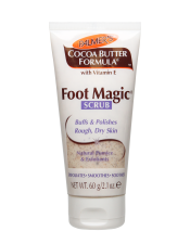 Benefits:

Exfoliates & revitalizes heels and feet
Moisturizes, smoothes and soothes tired feet

 
Palmer's Cocoa Butter Formula Foot Magic Scrub revitalizes while exfoliating tough skin on feet, especially rough, dry patches on heels and soles.  Our unique formula simultaneaously moisturizes, smoothes and soothes tired feet.